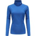 thumbnail image 2 of SSLR Turtleneck Thermal Shirts for Women Long Sleeve Tops Fleece Lined Shirt Mock Neck Base Layer 2 Pack, 2 of 6