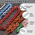 thumbnail image 3 of Plastic Chain Necklace, 35 Inch Hip Hop Rapper Chunky Chain Fake Thick Gold Chains Jewelry Party Costume Necklace Accessory for Men Women (Silver), 3 of 6