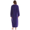 thumbnail image 3 of Just Love Plush Zipper Lounger Robe for Women (Purple, 3X), 3 of 3