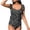 04 Black 1, variant on Awdenio Tankini Swimsuits for Women High Waisted Bikini Sets Plus Size Two Piece Bathing Suits Tummy Control