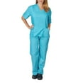 thumbnail image 1 of Tralilbee Women's Nursing Uniform Scrub Set – 2 Pockets (V-Neck with Cargo Pant), 1 of 5