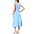 thumbnail image 3 of INSPIRE CHIC Women's Business Dresses V Neck Sleeveless A Line Midi Work Dress XL Light Blue, 3 of 6