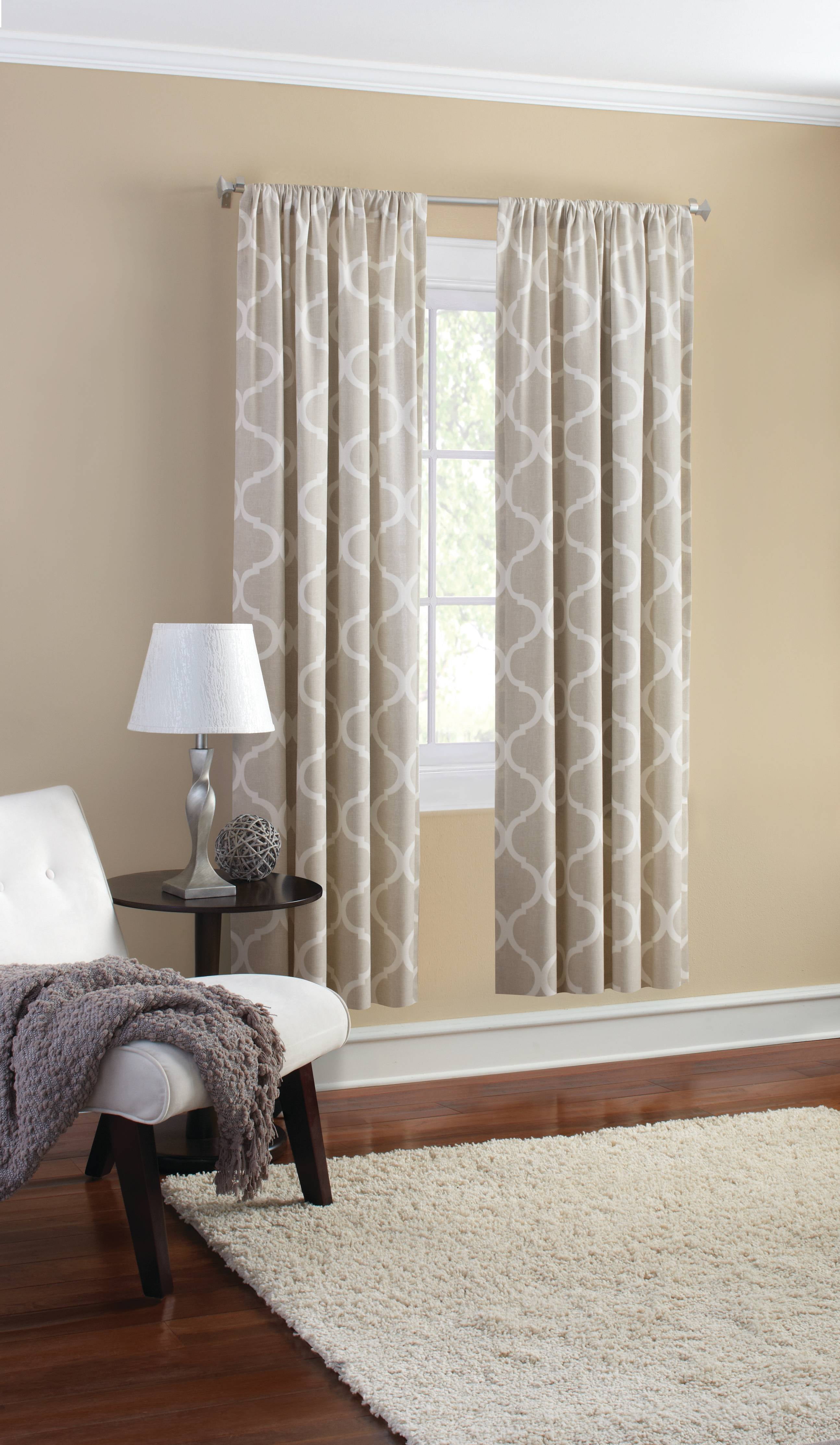 Mainstays Canvas Ironwork Curtain Panel