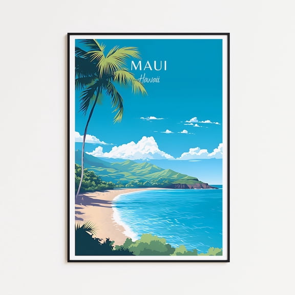 Maui Travel Poster Hawaii Wall Art The Perfect Gift And A Lasting Travel Memory Usa Art Print
