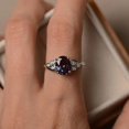 thumbnail image 4 of alexandrite ring, engagement ring, oval cut, color changing gemstone Silver Ring, 4 of 4