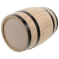 thumbnail image 4 of Barril de vino de roble Barril de vino de madera Barril de oporto vintage Cubo de whisky añejo Dispensador beige, 4 of 9