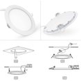 thumbnail image 4 of 7 Inch 18W LED Recessed Ceiling Light, LED Recessed Lighting Retrofit 6000K Daylight White Ultra-Thin LED Ceiling Can Light Downlight Easy Installation 4 Pack, 4 of 5
