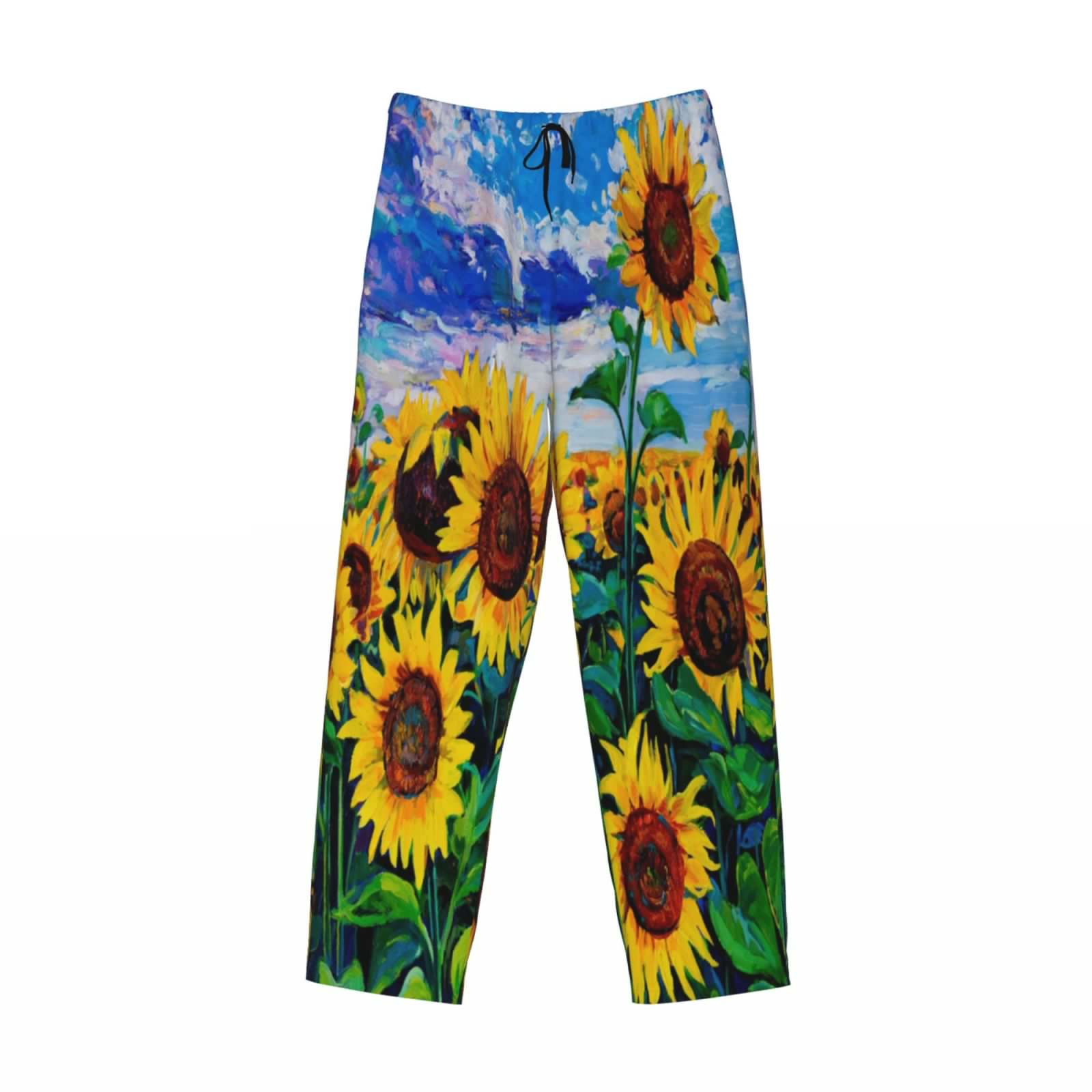 thumbnail image 4 of Xecao Landscape With Sunflowers Men's Straight Lounge Pajama Pants: The Ultimate in Comfortable Sleepwear, 4 of 9