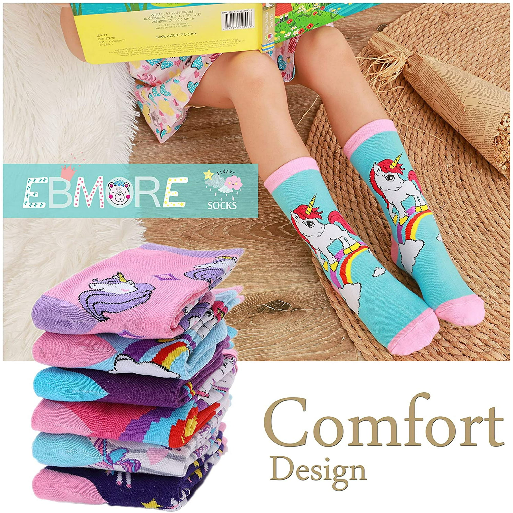 SEEYAN Lot De 6 Paires De Chaussettes Amusantes En Coton Pour Garçon Motif Dinosaure Et Requin, 6 Paires De Dinosaures Fossiles, 3-5 Ans