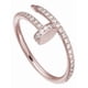 thumbnail image 1 of Anillo en forma de clavo con brillos rosado de oro laminado, 1 of 8