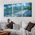 thumbnail image 2 of 3 Piece Beach Fantasy Canvas Wall Art For Living Room Wall Decorations For BedroomLandscape Painting Modern Home Decor Stretched And Framed Ready To Hang Pictures 16x24 inch 3pcs, 2 of 4