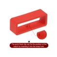 thumbnail image 4 of Unique Bargains 6pack Watch Strap Loop Fastener Rings 22mm Rubber Watch Holder Keeper Red, 4 of 6