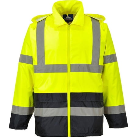 

Portwest Yellow And Black Hi-Vis Contrast Rain Jacket - 4Xl