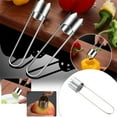 thumbnail image 3 of Red Bell Pepper Seed Corer, Stainless Steel Fruite Corer, 2025 New Apple Corer Tool, Kitchen Gadget for Removing Fruit & Vegetable Cores,Silver A,2PCS, 3 of 13