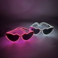 thumbnail image 3 of 10pcs LED light up Heart Sunglasses luminous Cute Glasses lovely glowing goggles for bride to be Party wedding Supplies (B-sky blue,10 pair), 3 of 7