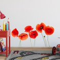 thumbnail image 3 of Un conjunto de pegatinas de pared, pegatinas de pared de amapolas rojas, decoración de pared para sala de estar, oficina, dormitorio, 3 of 5