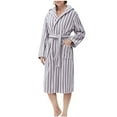 thumbnail image 4 of Censtreet Women's Bathrobe, Fleece Hooded Robe, Winter Plush Absorbent Quick-Dry Long House Coat, 4 of 5