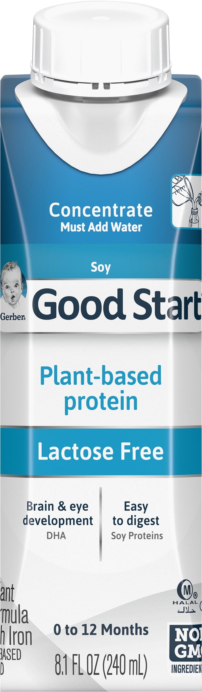 Gerber Good Start Plant Based Protein Lactose-Free Non-GMO Liquid Baby Formula, 8.1 oz Box