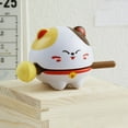 thumbnail image 2 of Adorable Cartoon Cat Figure Toy with Stick and Bell Cute Collectible for Kids and Cat Lovers Home Decor Gift, 2 of 7