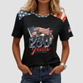 thumbnail image 2 of vigerkar 250th Anniversary USA Shirt Women American Flag T Shirt 4th of July Patriotic Tees America 250 Years Tops (Dark Gray, 5XL), 2 of 6
