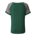 thumbnail image 4 of tklpehg Womens Tops Dressy Casual Short Sleeve T Shirts Fashion Crew Neck Tops Basic Summer Plain Colored Loose Fit Lightweight Blouse Shirt Green 14(XXXL), 4 of 9