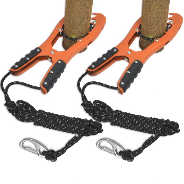 Kayak Anchor Grip Antidious, paquete de 2 unidades con cuerda de paracaídas de 5 m, color naranja