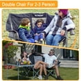 thumbnail image 6 of FUNDANGO Portable Outdoor Loveseat Chair, Double Seat Design for 2 Persons, Perfect for Outdoor Use, Black/Grey, 6 of 8