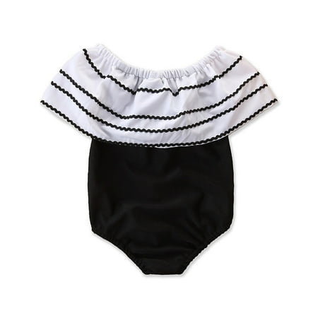 

Cathalem Kids Swimsuit 3 Piece One-Piece Block Summer Color Girls Fashion Cute Swimsuit Bathing Suits for 13 Year Old Girls Swimwear Black 6T
