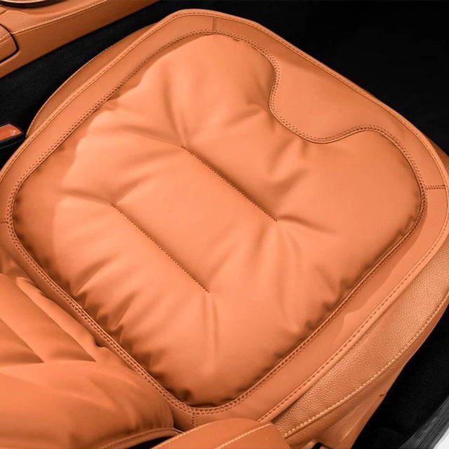 Car Seat Cushion, 2025 New Skin-Friendly Leather Seat Cushions, Skin-Friendly Leather Seat Cushions, Front Bottom and Rear Seat Cushions for Auto Office