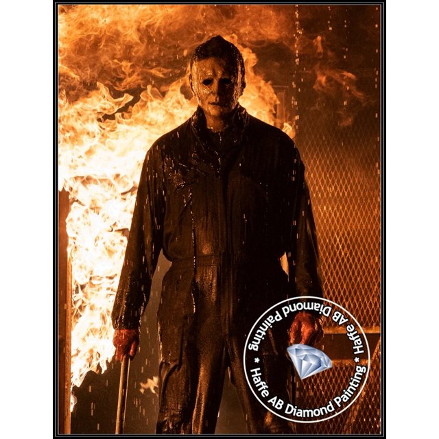 Pintura de diamante 5d AB de película de terror para decoración del hogar, pintura de Halloween, perforaciones completas, película clásica de Michael Myers, punto de cruz, nuevo