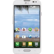 LG Ultimate 2 L41C White Android Prepaid Phone with Triple Minutes Tracfone