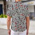 thumbnail image 2 of Mens Funny Hawaiian Shirts 3D Graphic Button Down Short Sleeve Tropical Holiday Beach Aloha Shirt, 2 of 5
