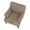 thumbnail image 4 of Purani Tufted Faux Leather Accent Chair, Brown, 4 of 5