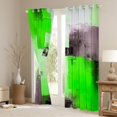 thumbnail image 3 of Manfei Modern Abstract Ombre Black Out Curtains, Green Rectangle Square Curtains Pack of 2 (42x63 Each), Teens Kids Adult Bedroom Curtains, Curtains and Drapes Decor, 3 of 6
