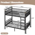 thumbnail image 2 of Harper & Bright Designs Full over Full Industrial Bunk Bed with Ladders and Guardrails, Heavy-Duty Metal Bunk Bed Frame with Under Bed Space, Black, 2 of 15