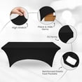 thumbnail image 6 of Utopia Kitchen Spandex Tablecloth 1 Pack [4FT, Black] Tight, Fitted, Washable and Wrinkle Resistant Stretch Rectangular Patio Table Cover for Event, Wedding, Banquet & Parties [48Lx30Wx30H Inch], 6 of 9