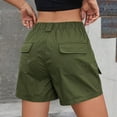 thumbnail image 5 of UAMVSH Cargo Shorts for Women Soft Summer Outdoor Hiking Athletic Shorts Baggy Casual Travel Work Dress Shorts with Pockets(X-Large,Green), 5 of 5