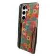thumbnail image 2 of for Samsung Galaxy S24 Plus Luxury Premium PU Leather + TPU Case with 3 Card Slots, Kickstand Back Case Floral Pattern Skin-Friendly Shock-resistance Cover for Samsung Galaxy S24 Plus, Spring, 2 of 6