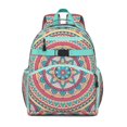 thumbnail image 1 of Yoga Meditation Lotus Student Backpack Spacious Adjustable Padded Straps Chest Buckle Lightweight Durable School Backpack For Student And Students, 1 of 6