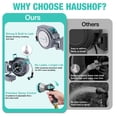 thumbnail image 5 of HAUSHOF Retractable Garden Hose Reel 1/2” x 130 ft, Auto-Lock at Any Length, Slow Return System, Wall Mounted and 180° Swivel Bracket for Outside Water, 5 of 9
