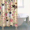 thumbnail image 4 of Pugs and Pioneer Flower Shower Curtain 36"x72" ,Bathroom Decorative Shower Curtains Set with 12 Hooks,Modern Waterproof Washable Shower Curtain, 4 of 6