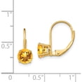 thumbnail image 2 of 14K Yellow Gold 6mm Citrine Leverback Earrings (18 X 6) Made In United States xlb112ci, 2 of 5
