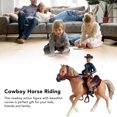 thumbnail image 2 of Cowboy Horse Toy High Simulation Plastic Bright Colors Horse Riding Figurine For Kids Tabletop, 2 of 12