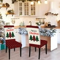 thumbnail image 5 of Christmas Dining Chair Covers Stretch Removable Washable Dining Room Chairs Protector Slipcovers Red Buffalo Plaid Merry Xmas Tree Kitchen Chair Cover for Xmas Holiday Party Home Kitchen Decor, 4 Pcs, 5 of 7
