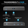 thumbnail image 2 of Hub Thunderbolt 4 SABRENT HB-TBT4 de 60 W con carga para 3 TB4 y 1 puerto USB-A, 2 of 7