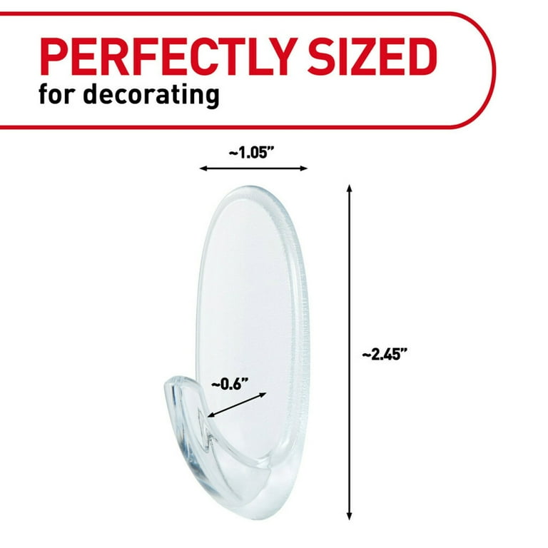 Command Clear Hooks, Medium, 6 Hooks, 12 Strips Per Pack Command Clear Hooks, Medium, 6 Hooks, 12 Strips Per Pack