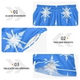 thumbnail image 5 of Women's Satin Pajama Shorts Snowflake Pattern with Pockets, Elastic Waist Sleep Lounge Shorts, 5 of 7