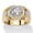 Yellow Gold-plated Sterling Silver, variant on Men's 1.44 TCW Cubic Zirconia Octagon Ring in 14k Gold-Plated
