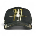 thumbnail image 2 of Vagostyle Gorra Amado Carrillo Snapback Negra Gamuza Placa Dorada Exclusiva, 2 of 5