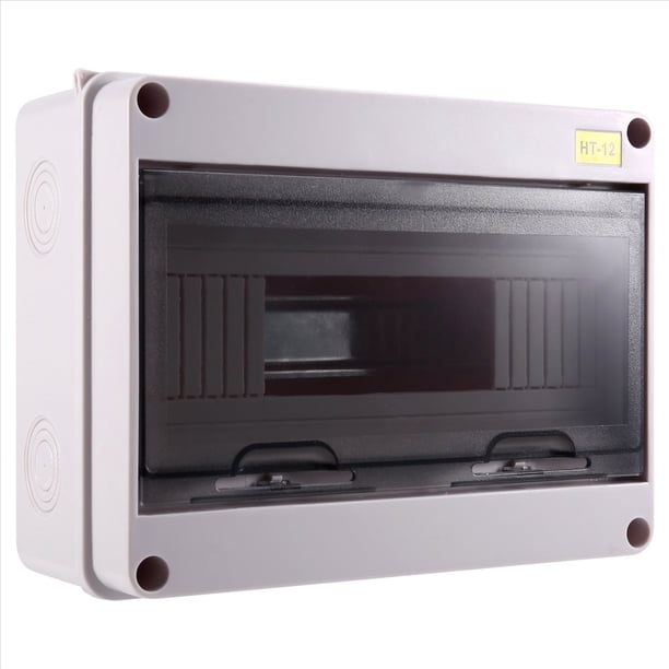 Caja de Protección de Distribución de Disyuntores HT-12 IP65 Mcb Caja de Protección de Electrónica de Potencia ABS Caja de Riel DIN para Disyuntor